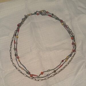 Colorful Beaded Chain Necklace